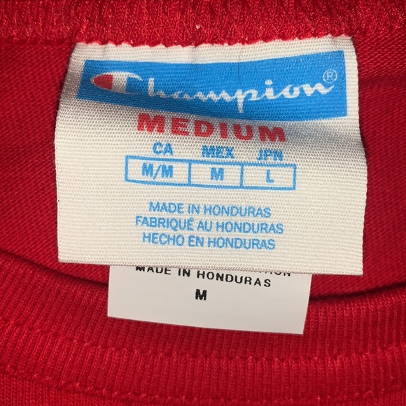 Mens red champion t shirt size medium NWOT - Picture 3 of 5